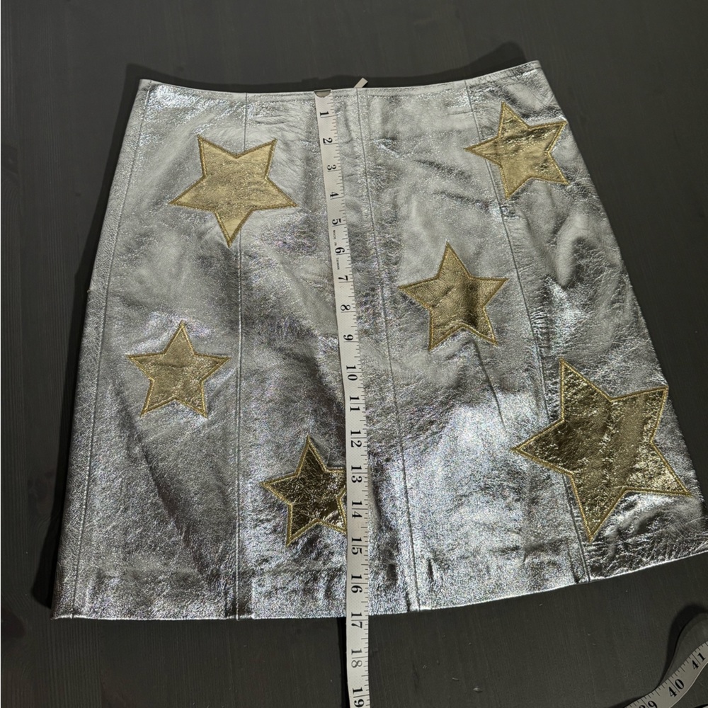 Silver and Gold Star Mini Skirt - Picture 10 of 10